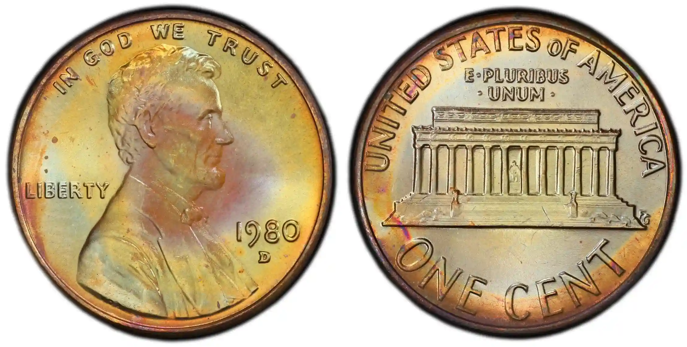 1980 D Lincoln Penny MS66RB